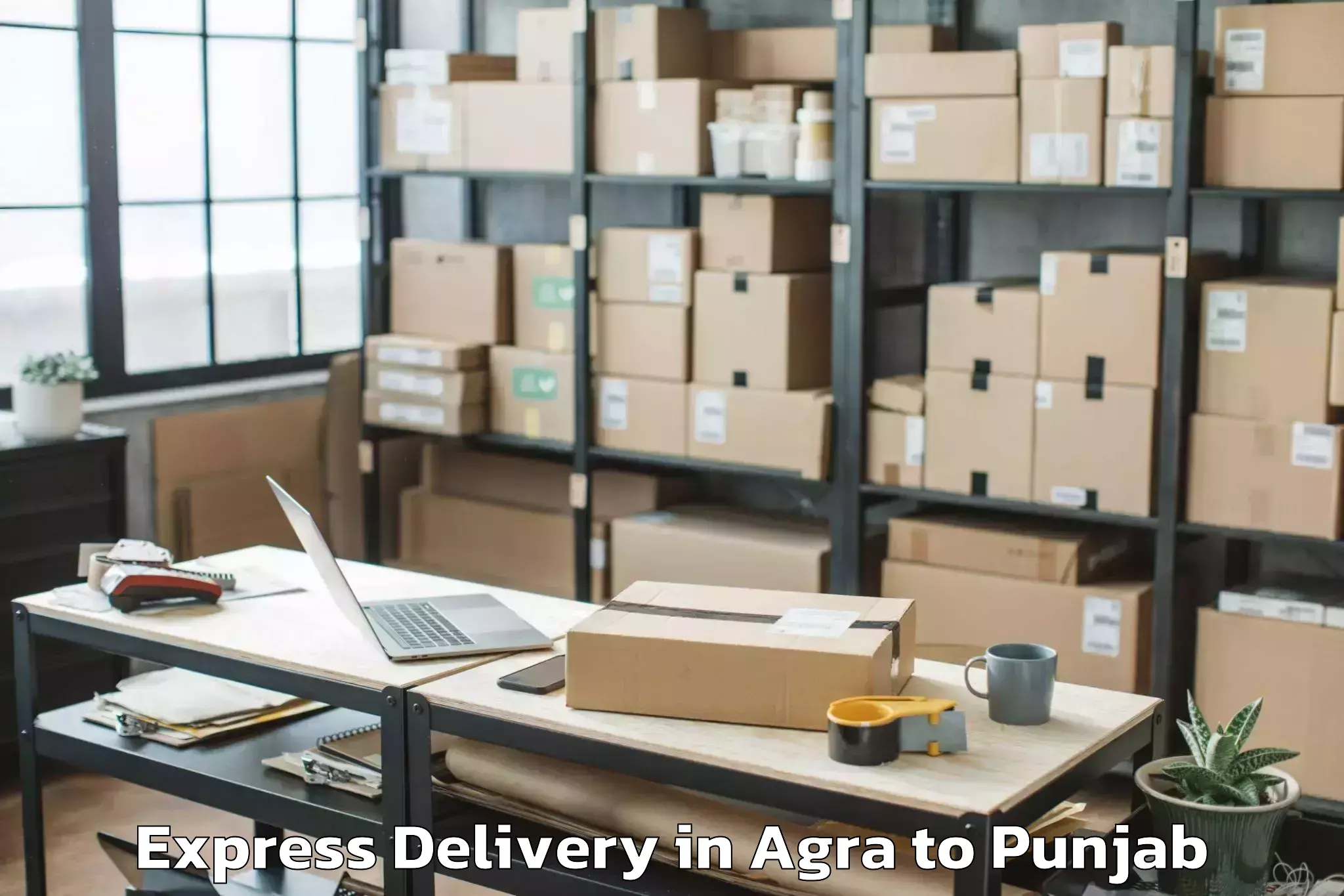 Top Agra to Bhawanigarh Express Delivery Available